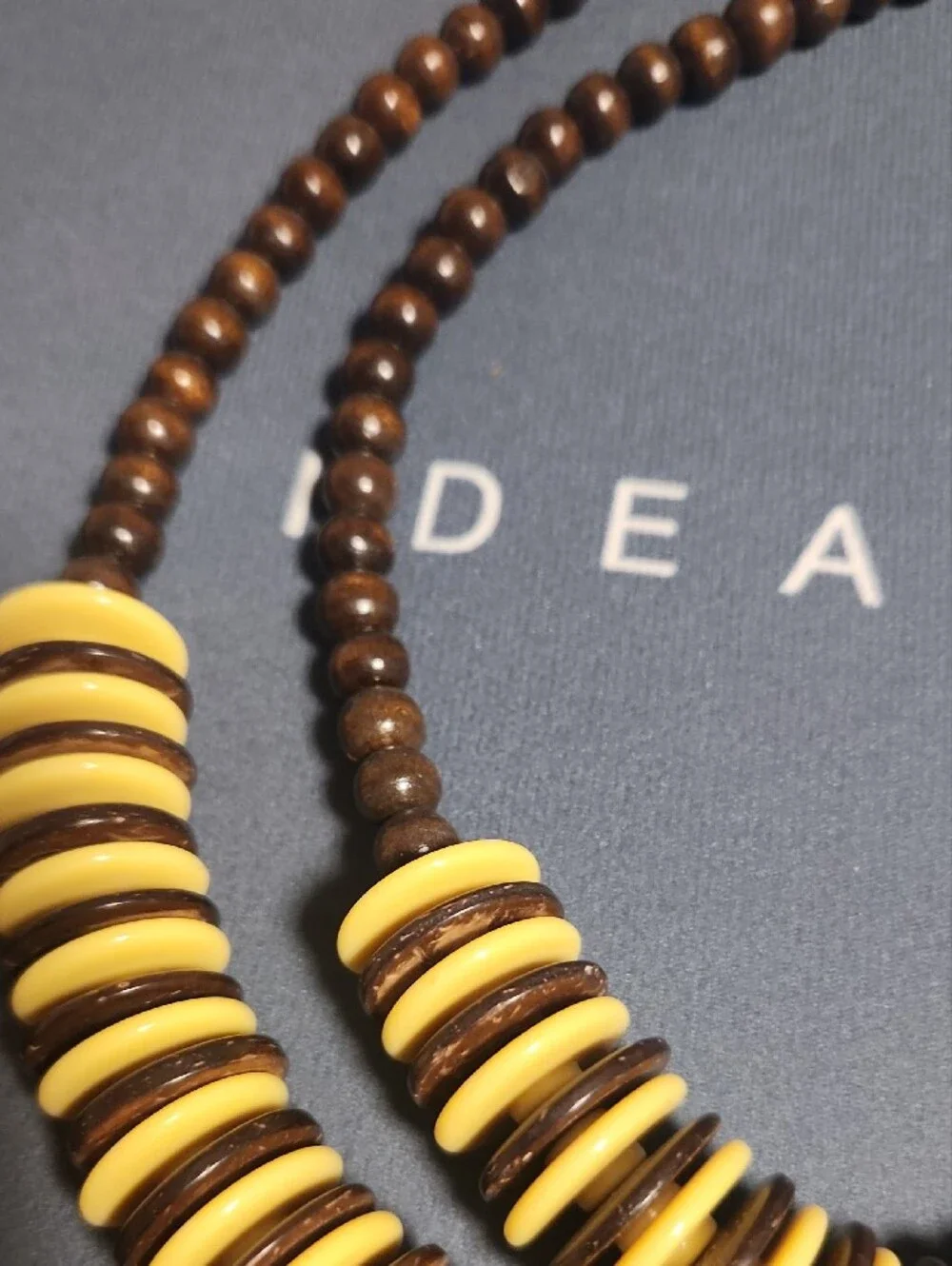 paparazzi Yellow and Brown Layered Bead Necklace